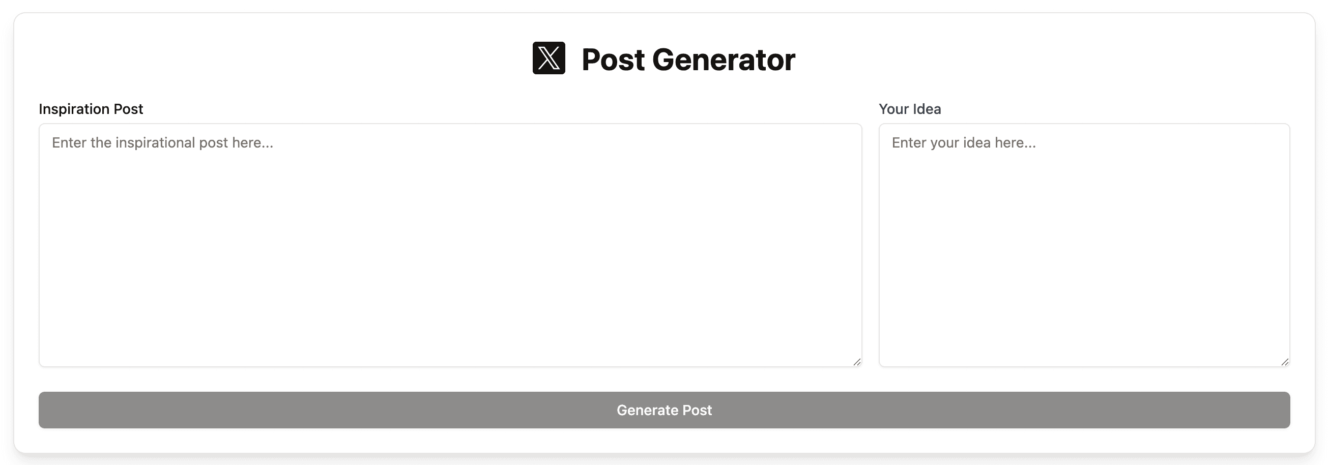 X post generator