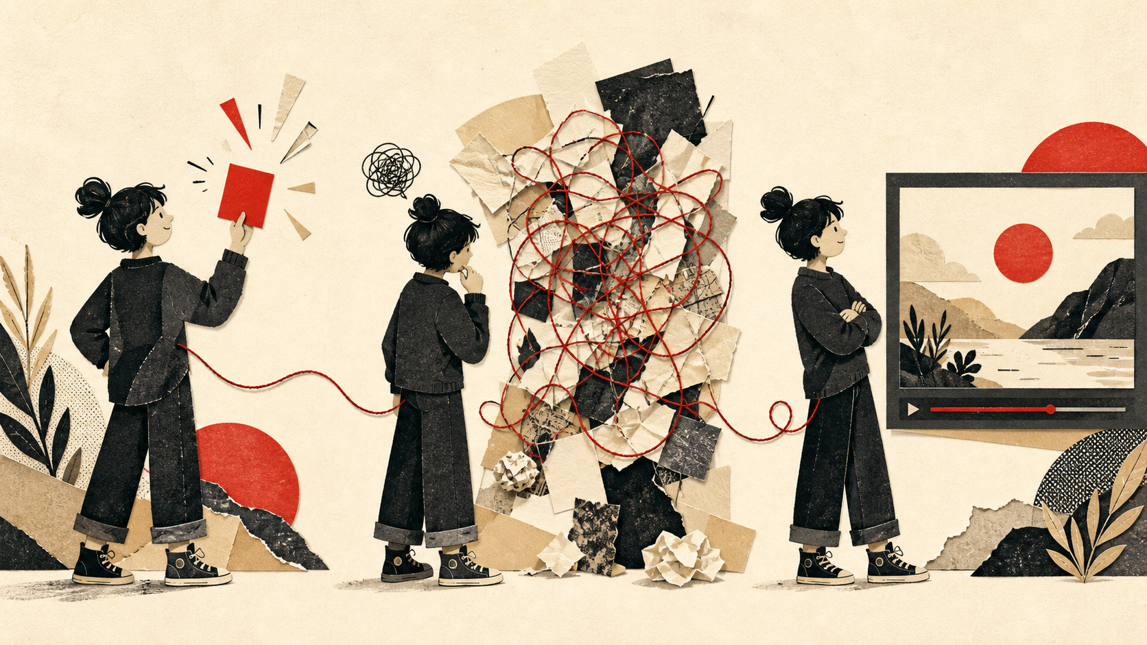 A person moving from an idea through resistance to a result